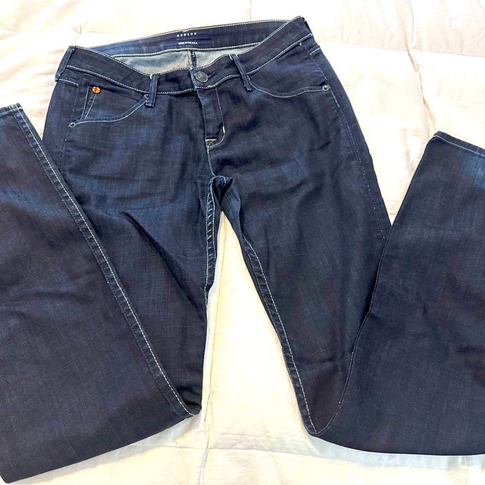 Hudson jeans zippers straight leg jeans size 28